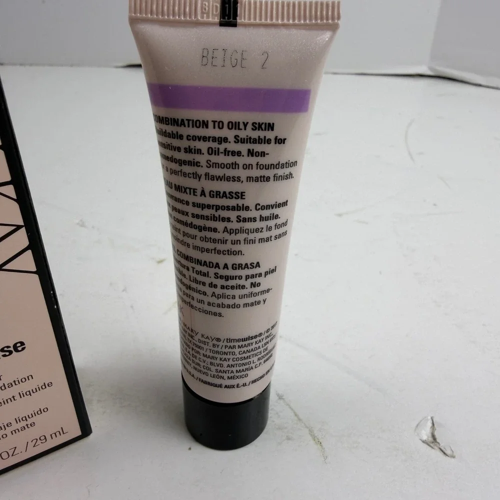 Mary Kay TimeWise Matte-Wear Liquid Foundation Beige 2 1 Fl Oz Oil-Free New